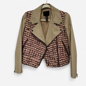 J. crew collection size 0 tweed motorcycle jacket